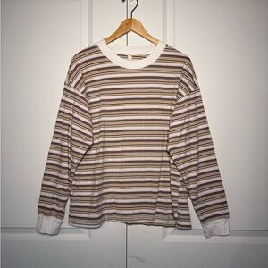 Wishlist Multi-color Striped Long Sleeve Tee